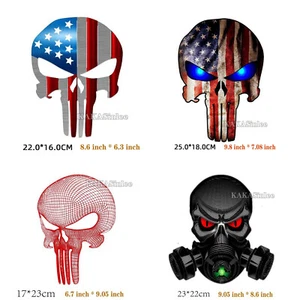 BANDERA DE CALAVERA LISA Demonio Calcomanía Coche Vehículo Vinilo Envoltura Ventana Tinte Película AB - Imagen 1 de 10