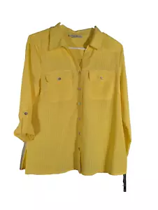 Studio Works women's yellow S blouse NWT - Picture 1 of 7