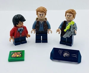 Lego Hudson Harper und Owen Grady x2 3 Minifigur Jurassic World Mini Figuren - Bild 1 von 4