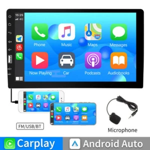 Radio de coche individual 1Din 9" Apple/Android Carplay FM/AM pantalla táctil Bluetooth + micrófono - Imagen 1 de 12