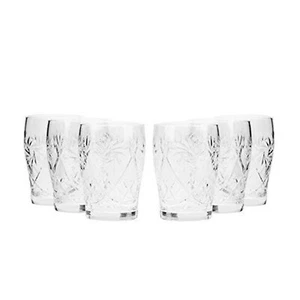 Modern Russian Cut Crystal Beverage Glass Set for Parties- 6.5 oz, Set of 6 - Picture 1 of 5