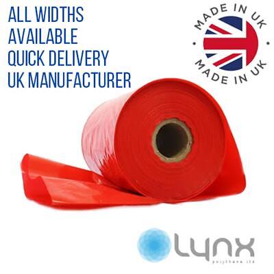 500g Heavy Duty Red Polythene Layflat Tubing - Available In All Widths • 173.52£
