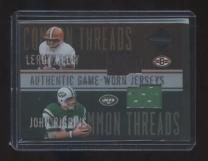 2004 LEAF LIMITED LEROY KELLY-JOHN RIGGINS DUAL GAME WORN JERSEY #ED 30/50 HOF - Picture 1 of 1
