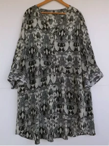 Autograph Top 26 Womens Snake Print Button Up Hi Low Hem Gathered Waist Roll Tab - Picture 1 of 9