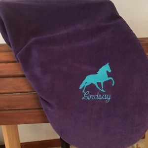 Doma inglesa, caza, asiento de silla de montar, cubierta protectora de vellón de silla personalizada - Imagen 1 de 8