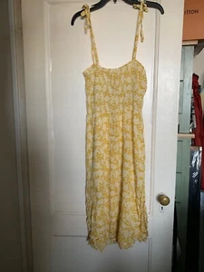 LOFT Maxikleid neu mit Etikett $ 98 gelb weiß verstellbare Träger XXS - Bild 1 von 10