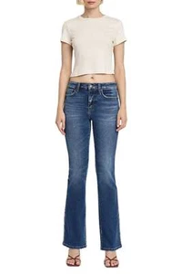Vervet Denim - High Rise Full Length Bootcut Jeans - T6137 - Picture 1 of 10