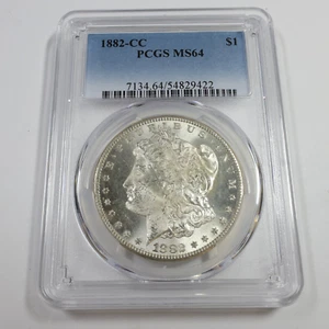 1882 CC CARSON CITY PCGS MS64 - Silver Morgan Dollar $1 US Coin #54699A - Picture 1 of 3