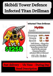 SKIBIDI Tower Defense - Infected Titan Drillman - Fast Delivery