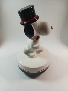 Vintage Snoopy Aufziehspieluhr 1958 AVIVA Porzellan Erdnüsse getestet - Bild 1 von 7