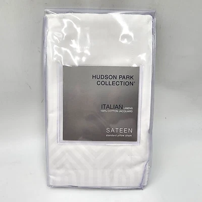 Hudson Park Collection Italian Tivoli Jacquard Standard Sham 20 IN X 28 IN New - Image 1 of 4