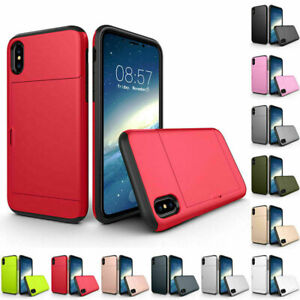 For iPhone 14 13 11 12 XS 8 7 With Hidden Credit Card Holder Phone Case Cover