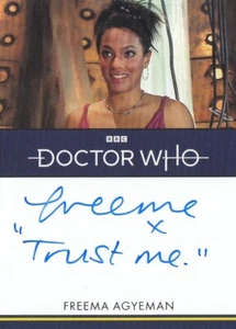 DOCTOR WHO SERIE 1 - 4 - FREEMA AGYEMAN (MARTHA JONES) AUTÓGRAFO DE INSCRIPCIÓN VL - Imagen 1 de 1