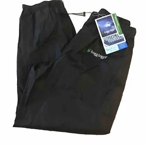 NWT FROGG TOGGS Classic Pro Action DriPore Black Pants Rain Hiking Work Small - Picture 1 of 12