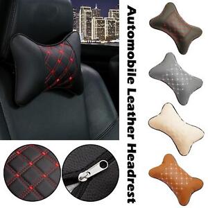 Car Neck Pillows Both Side PU Leather 1pcs Pack Headrest Relief' Pain T4K1
