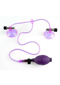 Fetish Fantasy Vibrating Nipple Pumps Purple - Breast Play Sucker Vibe Vibrator