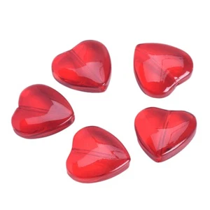 10pcs Red Heart Shape 20mm Crystal Glass Loose Beads For Jewelry Making DIY - Picture 1 of 5