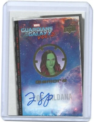 2017 Marvel Guardians of the Galaxy Volume 2 Zoe Saldana autograph auto card #1 - Image 1 of 2