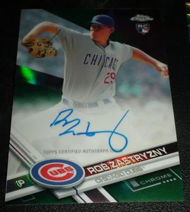 Rob Zastryzny Rookie Auto 2017 Topps Chrome Green Refractor RA-RZ /99, Brewers - Bild 1 von 6