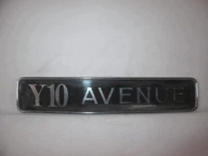 Logo Emblem Geschriebenes " Y10 AVENUE " Motorhaube Hinten Autoibianchi Y10 1.0 - Bild 1 von 2
