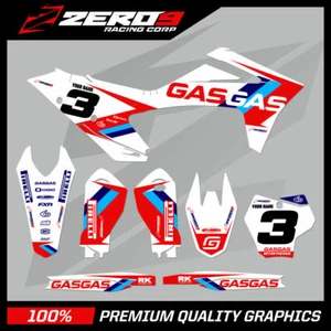 CUSTOM MX GRAPHICS KIT: GASGAS MOTOCROSS DECALS MC EC 2021 - 2022 FLOW WHI - Picture 1 of 6