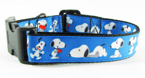 Snoopy dog collar handmade 12.00 all sizes adjustable buckle 1" wide or leash