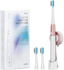 Sonic Electric Toothbrush for Adults Wireless Fast Charge 3 Modes 2 Brush Heads - Picture 1 of 7