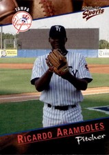 2001 Tampa Yankees Multi-Ad 4 Ricardo Aramboles Dominican Republic Baseball Card