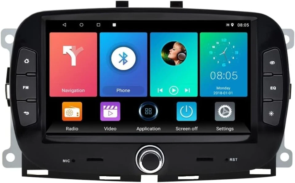 CAR TABLET  ANDROID 13 per NUOVA Fiat 500  4G RAM 64G ROM wi-fi GPS 7" CARPLAY - Immagine 1 di 4