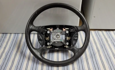 1994-2004 Ford Mustang Leather Steering Wheel Dark Charcoal Grey Gray Black OEM - Image 1 of 4