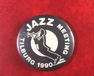 Pin Button TILBURG 1990 JAZZ MEETING. Vintage Badge. Metal - Picture 1 of 2