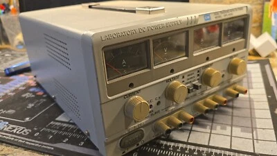 GW Instek GPC-3020 Triple Output DC Power Supply  0-32V DC 2.2A +5vDC 100% Func. - Image 1 of 4