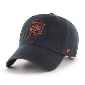 Detroit Tigers '47 Black Clean Up Adjustable Cap - Picture 1 of 2