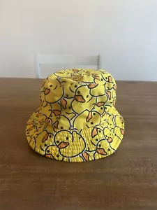 Duck Design Yellow Double Sided Bucket Hat Island Style Sun Hat Youth - Picture 1 of 3