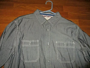 Camisa de vestir para hombre ~ abotonada ~ gris ~ marca original resistente a la intemperie ~ talla L ~ algodón - Imagen 1 de 6
