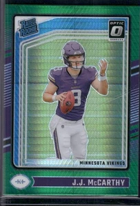 2024 Donruss Optic J.J. McCarthy Green Hyper Prizm RR - Picture 1 of 2