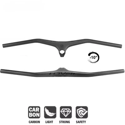 Manillar y vástago Mtb 28,6 mm -10 grados carbono integrado manillar 720-760 mm  Foto 1 de 4