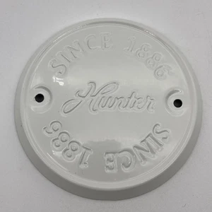 Hunter Original Ceiling Fan Part NOS Since 1886 White End Cap Cover Plate - Picture 1 of 4