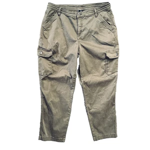 Kuhl Cargo Pants Womens 12 Reg Olive Green Kultivatr Kargo Crop Relaxed Outdoor - Picture 1 of 6