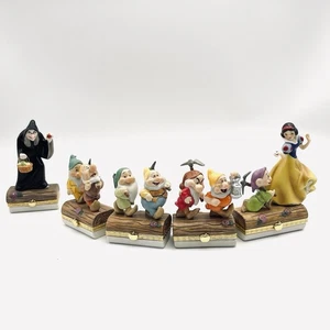 Cajas de baratijas Bradford Exchange Blancanieves y 7 enanos y bruja vendedora vieja LEER - Imagen 1 de 21