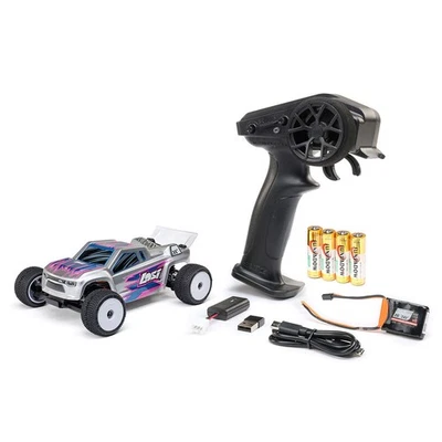 Team Losi 1/28 Micro-T 2S 2WD RTR Stadium Truck Silver Ver. RC Car #LOS-1392T2 - Image 1 of 4