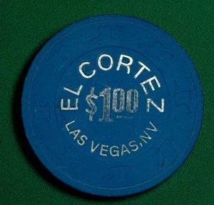 EL CORTEZ CASINO LAS VEGAS NEVADA $1 CASINO CHIP RARE SILVER FOIL PAUL-SON 1974 - Picture 1 of 4
