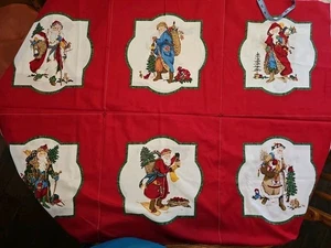 Panel de almohada de costura artesanal 12 PADRE NAVIDAD 14,5 x 15,75" CRANSTON VIP - Imagen 1 de 7