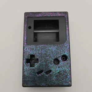 Game Boy DMG IPS Custom Kitsch Bent shell black holographic purple blue - Picture 1 of 6