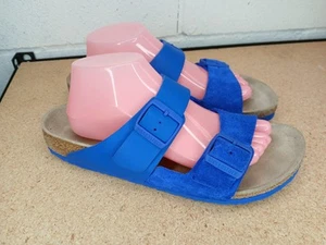 Birkenstock Damen Größe 11-11,5 EU 42 Schmal Arizona Ultra Blau Wildleder Sandalen - Bild 1 von 9