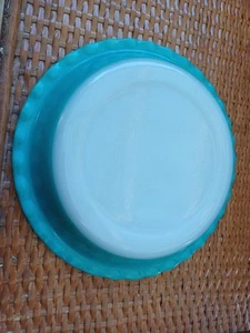 Vintage Agee Pyrex Pie Plate Dish Turquoise - Picture 1 of 5