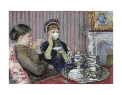 Póster impreso arte para el hogar decoración de pared The Tea About 1880, Mary Cassatt 11" x 14" Foto 1 de 2