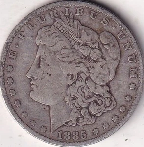 1885-O ARGENTO Morgan Dollar - VF - #131 - BELLA MONETA - BEL COLORE - Foto 1 di 2