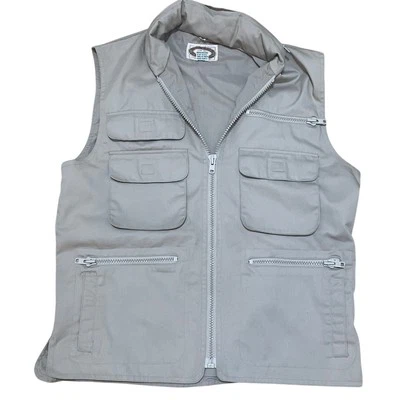 Chaleco Banana Republic De Colección 80 Para Hombre Mediano Caqui Utilitario Con Capucha Carga Fotografía Foto 1 de 4