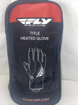 New Fly Racing Title Heated Snow Snowmobile Winter Gloves Grey All Sizes - Image 1 of 4